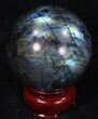 Flashy Labradorite Sphere - Great Color Play #32046-1